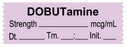 Medical Labels - Anesthesia Tape, Dobutamine mcg/mL, Date Time Initial, 1-1/2" x 1/2"