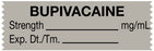 Medical Labels - Anesthesia Tape, Bupivacaine mg/mL, 1-1/2" x 1/2"