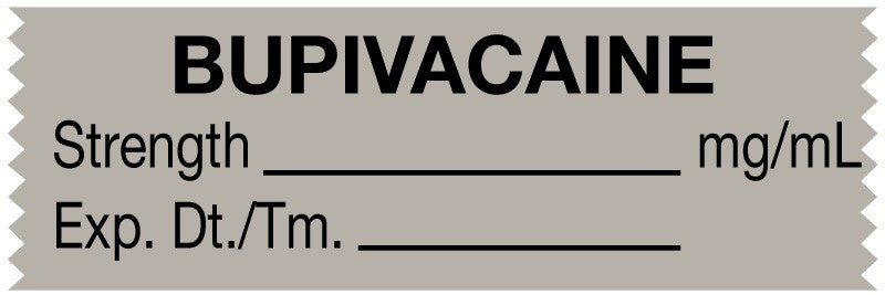 Medical Labels - Anesthesia Tape, Bupivacaine mg/mL, 1-1/2" x 1/2"