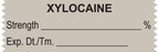 Medical Labels - Anesthesia Tape, Xylocaine %, 1-1/2" x 1/2"