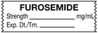 Medical Labels - Anesthesia Tape, Furosemide mg/mL, 1-1/2" x 1/2"