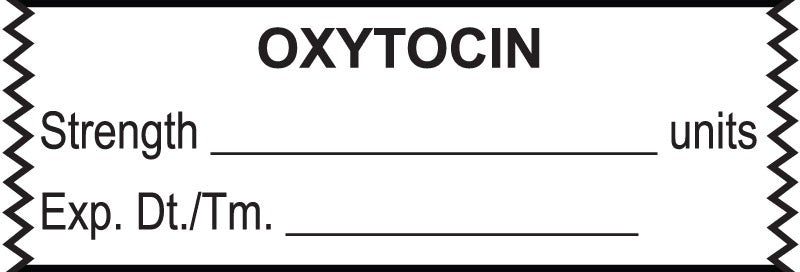 Medical Labels - Anesthesia Tape, Oxytocin units, 1-1/2" x 1/2"