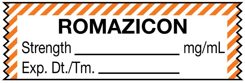 Medical Labels - Anesthesia Tape, Romazicon mg/mL, 1-1/2" x 1/2"