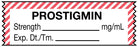 Medical Labels - Anesthesia Tape, Prostigmin mg/mL, 1-1/2" x 1/2"