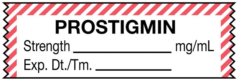 Medical Labels - Anesthesia Tape, Prostigmin mg/mL, 1-1/2" x 1/2"