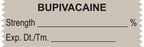 Medical Labels - Anesthesia Tape, Bupivacaine %, 1-1/2" x 1/2"