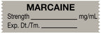 Medical Labels - Anesthesia Tape, Marcaine mg/mL, 1-1/2" x 1/2"