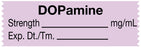 Medical Labels - Anesthesia Tape, DOPamine mg/mL, 1-1/2" x 1/2"
