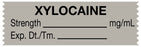 Medical Labels - Anesthesia Tape, Xylocaine mg/mL, 1-1/2" x 1/2"