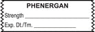 Medical Labels - Anesthesia Tape, Phenergan, 1-1/2" x 1/2"