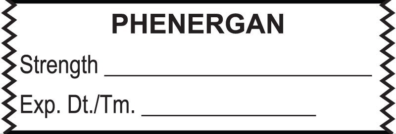 Medical Labels - Anesthesia Tape, Phenergan, 1-1/2" x 1/2"