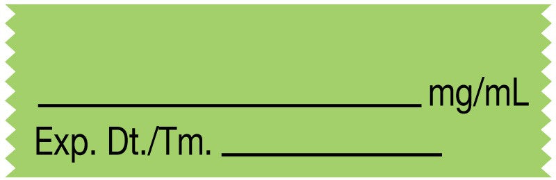 Medical Labels - Anesthesia Tape, Blank mg/mL, 1-1/2" x 1/2"