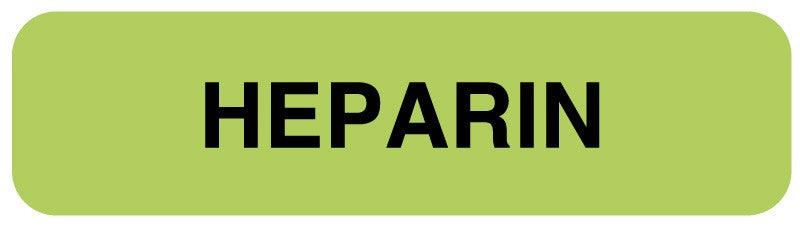 Medical Labels - Heparin Label, 1-1/4" x 5/16"