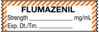 Medical Labels - Anesthesia Tape, Flumazenil mg/mL, Date Time Initial, 1-1/2" x 1/2"