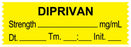 Medical Labels - Anesthesia Tape, DIPRIVAN mg/mL, DTI 1-1/2" x 1/2"