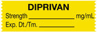 Medical Labels - Anesthesia Tape, Diprivan mg/mL, 1-1/2" x 1/2"