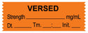 Medical Labels - Anesthesia Tape, VERSED mg/mL, DTI 1-1/2" x 1/2"