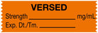 Medical Labels - Anesthesia Tape, Versed mg/mL, 1-1/2" x 1/2"