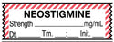 Medical Labels - Anesthesia Tape, NEOSTIGMINE mg/mL, DTI 1-1/2" x 1/2"