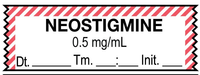 Medical Labels - Anesthesia Tape, NEOSTIGMINE 0.5 mg/mL DTI 1-1/2" x 1/2"