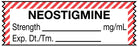 Medical Labels - Anesthesia Tape, Neostigmine mg/mL, 1-1/2" x 1/2"