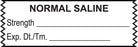 Medical Labels - Anesthesia Tape, Normal Saline, 1-1/2" x 1/2"