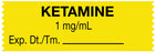 Medical Labels - Anesthesia Tape, Ketamine 1 mg/mL, 1-1/2" x 1/2"