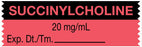 Medical Labels - Anesthesia Tape, Succinylcholine 20 mg/mL, 1-1/2" x 1/2"