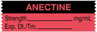 Medical Labels - Anesthesia Tape, Anectine mg/mL, 1-1/2" x 1/2"