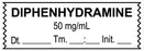 Medical Labels - Anesthesia Tape, Diphenhydramine 50 mg/mL, Date Time Initial, 1-1/2" x 1/2"
