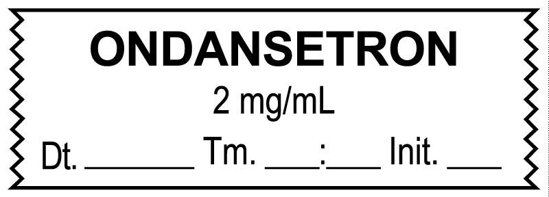 Medical Labels - Anesthesia Tape, Ondansetron 2 mg/mL, Date Time Initial, 1-1/2" x 1/2"