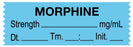 Medical Labels - Anesthesia Tape, Morphine mg/mL, Date Time Initial, 1-1/2" x 1/2"