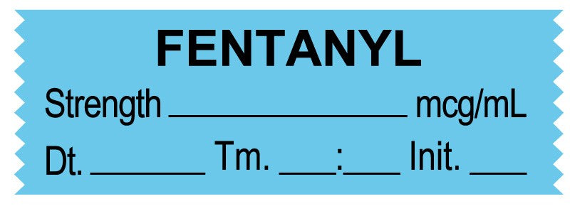 Medical Labels - Anesthesia Tape, FENTANYL mcg/mL, DTI 1-1/2" x 1/2"