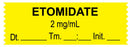 Medical Labels - Anesthesia Tape, Etomidate 2 mg/mL, Date Time Initial, 1-1/2" x 1/2"