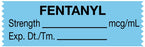 Medical Labels - Anesthesia Tape, Fentanyl mcg/mL, 1-1/2" x 1/2"