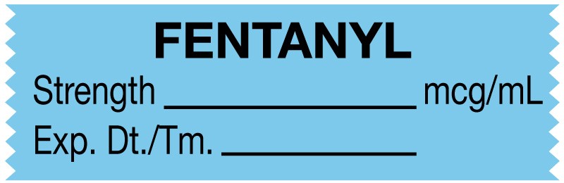 Medical Labels - Anesthesia Tape, Fentanyl mcg/mL, 1-1/2" x 1/2"