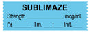 Medical Labels - Anesthesia Tape, Sublimaze mcg/mL, Date Time Initial, 1-1/2" x 1/2"