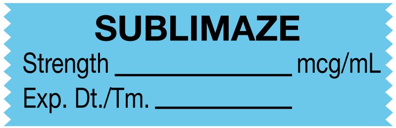 Medical Labels - Anesthesia Tape, Sublimaze mcg/mL, 1-1/2" x 1/2"