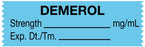 Medical Labels - Anesthesia Tape, Demerol mg/mL, 1-1/2" x 1/2"