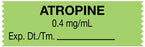 Medical Labels - Anesthesia Tape, Atropine 0.4 mg/mL, 1-1/2" x 1/2"