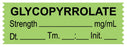 Medical Labels - Anesthesia Tape, Glycopyrrolate mg/mL, Date Time Initial, 1-1/2" x 1/2"
