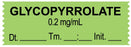 Medical Labels - Anesthesia Tape, Glycopyrrlate 0.2 mg/mL, Date Time Initial, 1-1/2" x 1/2"
