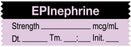 Medical Labels - Anesthesia Tape, Epinephrine mcg/mL, Date Time Initial, 1-1/2" x 1/2"