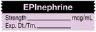 Medical Labels - Anesthesia Tape, EPInephrine mcg/mL, 1-1/2" x 1/2"
