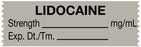 Medical Labels - Anesthesia Tape, Lidocaine mg/mL, 1-1/2" x 1/2"