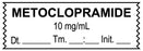 Medical Labels - Anesthesia Tape, Metoclopramide 10mg/mL, Date Time Initial, 1-1/2" x 1/2"