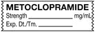 Medical Labels - Anesthesia Tape, Metoclopramide mg/mL, 1-1/2" x 1/2"