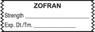 Medical Labels - Anesthesia Tape, Zofran, 1-1/2" x 1/2"