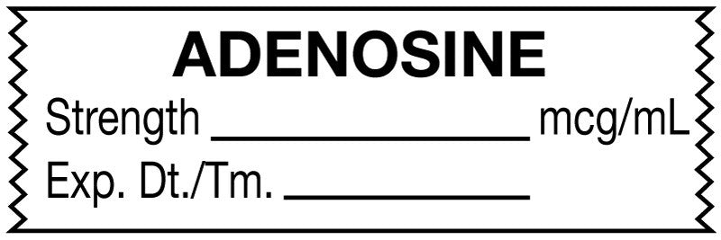 Medical Labels - Anesthesia Tape, Adenosine mcg/mL, 1-1/2" x 1/2"