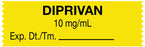 Medical Labels - Anesthesia Tape, Diprivan 10 mg/mL, 1-1/2" x 1/2"